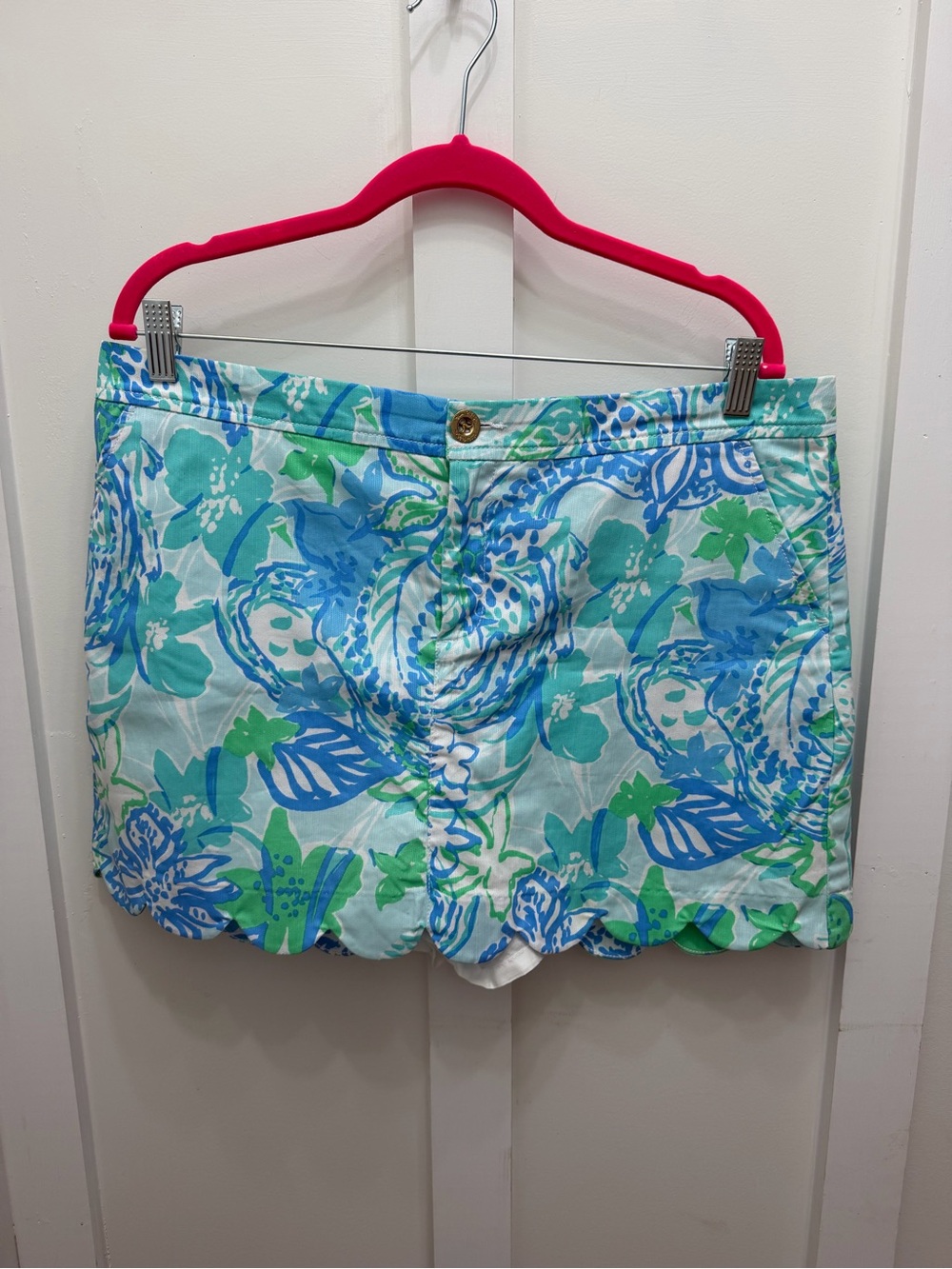 Lilly Pulitzer Colette Scalloped Skort in Boom Croc A Locca size 14